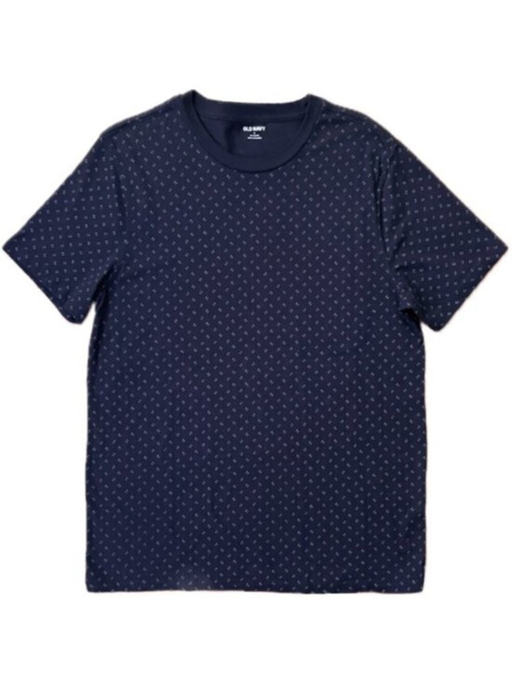 Men's Old Navy Soft Washed Black Micro-Pattern Crew Neck Short Sleeve Tee (M)